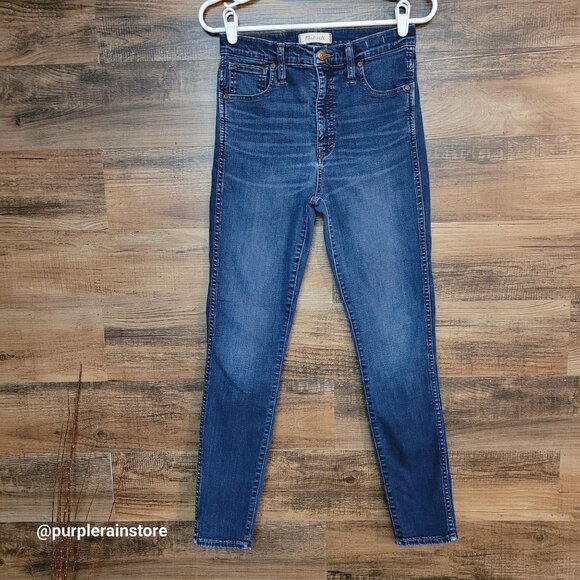 Madewell Jeans Size 27 Skinny 10" High Rise Tummy Control Hayes Wash F4684 - Picture 1 of 13
